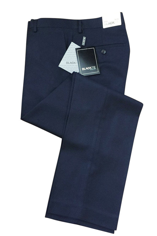 "Bradley" Midnight Navy Luxury Wool Blend Suit Pants - Unhemmed - Sequel atire