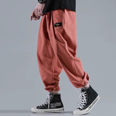 Men Jogger Solid color Side Pockets Loose Style Men&
