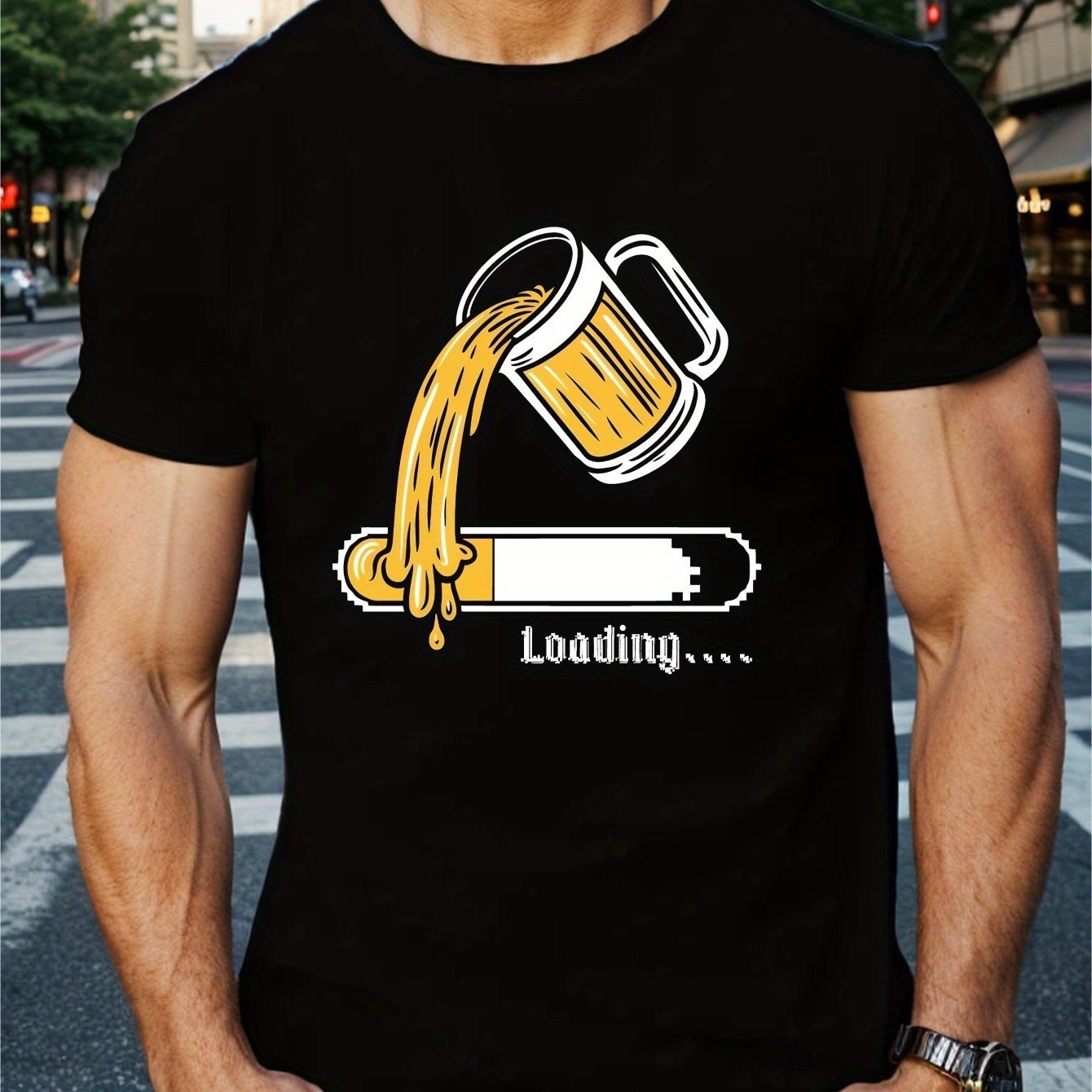 Beer Load Printed T-shirt, Men&
