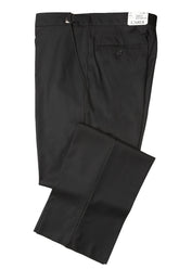 "Anthony" Black Vitale Barberis Italian Wool Tuxedo Pants - Sequel atire