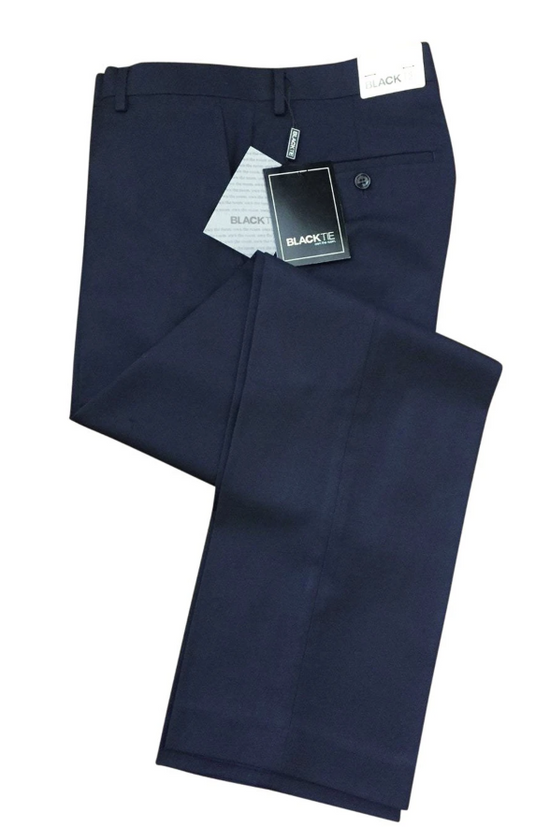 "Bradley" Midnight Navy Luxury Wool Blend Suit Pants - Sequel atire