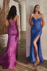 Embellished Strapless Gown - Sequel atire