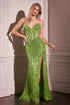 Embellished Strapless Gown - Sequel atire